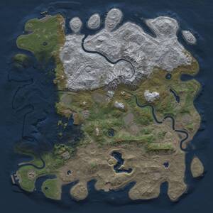Thumbnail Rust Map: Procedural Map, Size: 5000, Seed: 20260427, 16 Monuments