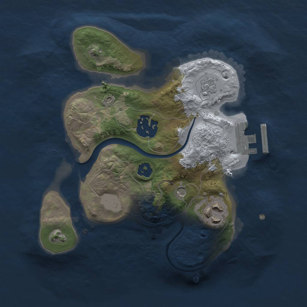 Rust Map: Procedural Map, Size: 2100, Seed: 432432, 6 Monuments