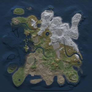 Thumbnail Rust Map: Procedural Map, Size: 3500, Seed: 527602, 14 Monuments