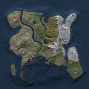 Thumbnail Rust Map: Procedural Map, Size: 2800, Seed: 130848556, 10 Monuments