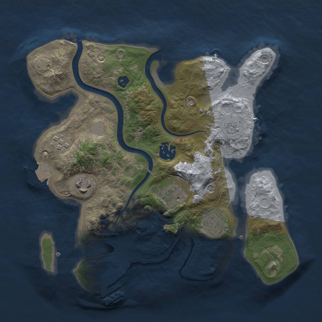 Rust Map: Procedural Map, Size: 2800, Seed: 130848556, 10 Monuments