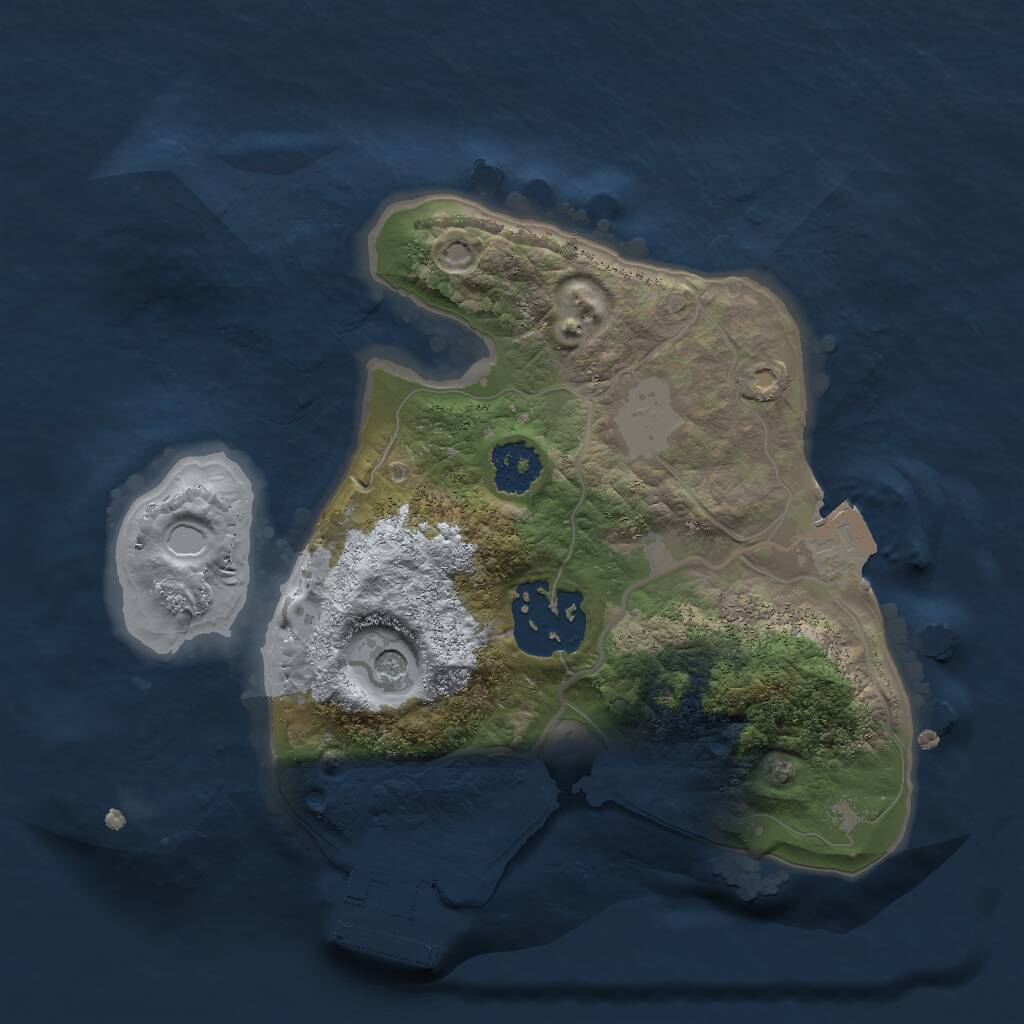 Rust Map: Procedural Map, Size: 2000, Seed: 1755078252, 4 Monuments