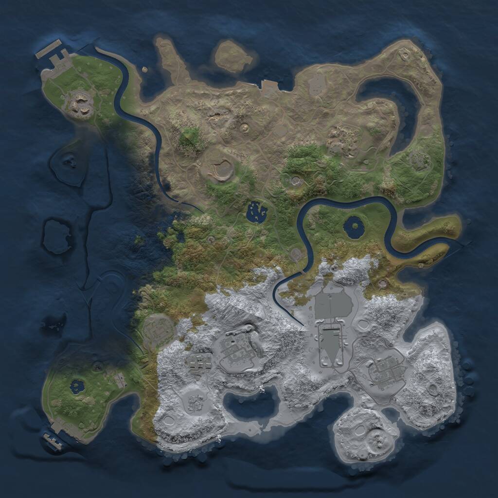 Rust Map: Procedural Map, Size: 3500, Seed: 28042026, 15 Monuments