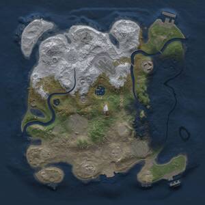 Thumbnail Rust Map: Procedural Map, Size: 3000, Seed: 963600448, 12 Monuments
