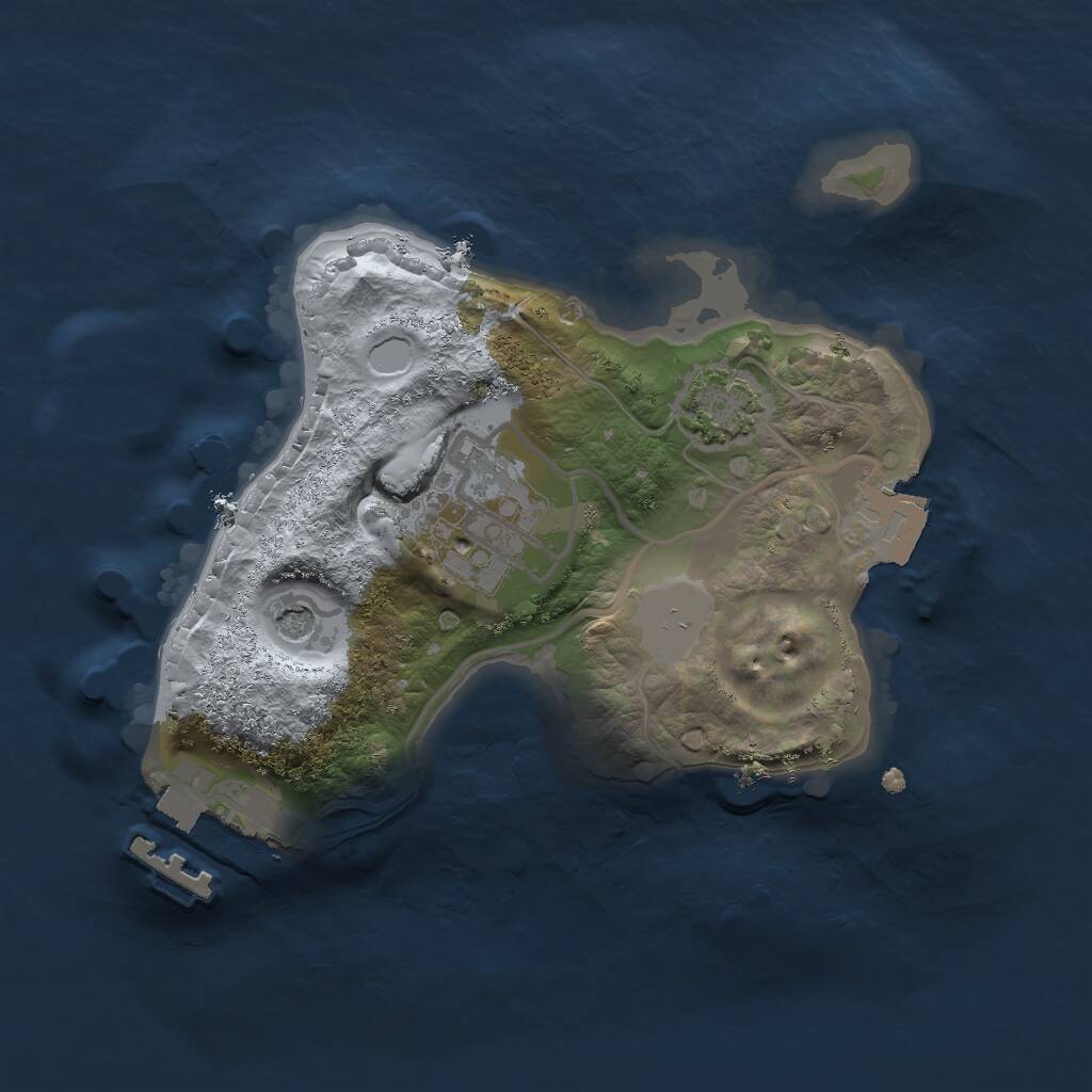 Rust Map: Procedural Map, Size: 1800, Seed: 2144480634, 5 Monuments