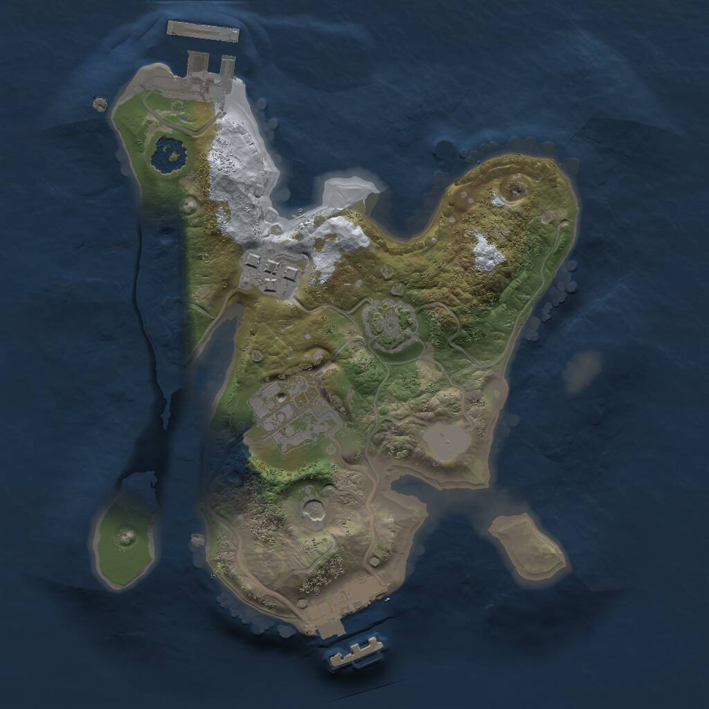 Rust Map: Procedural Map, Size: 2000, Seed: 57199, 7 Monuments