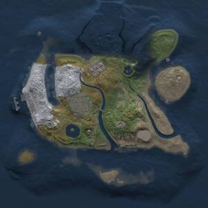 Thumbnail Rust Map: Procedural Map, Size: 2250, Seed: 305, 5 Monuments