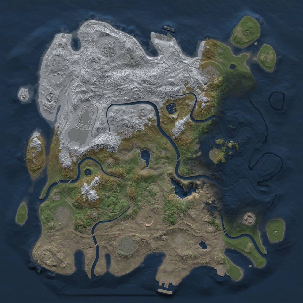 Rust Map: Procedural Map, Size: 4250, Seed: 19842026, 16 Monuments