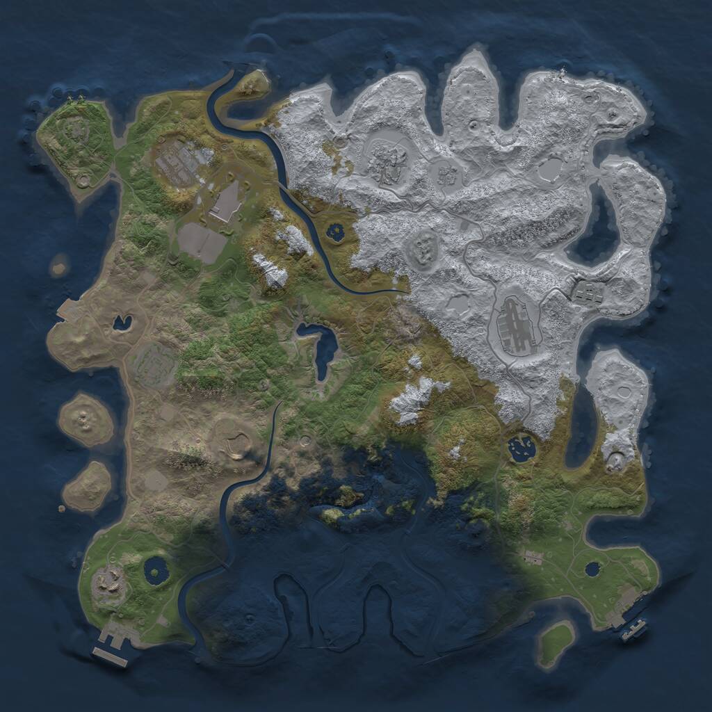 Rust Map: Procedural Map, Size: 4000, Seed: 11588, 15 Monuments