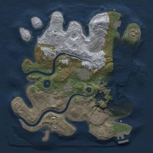 Thumbnail Rust Map: Procedural Map, Size: 3000, Seed: 51196749, 11 Monuments