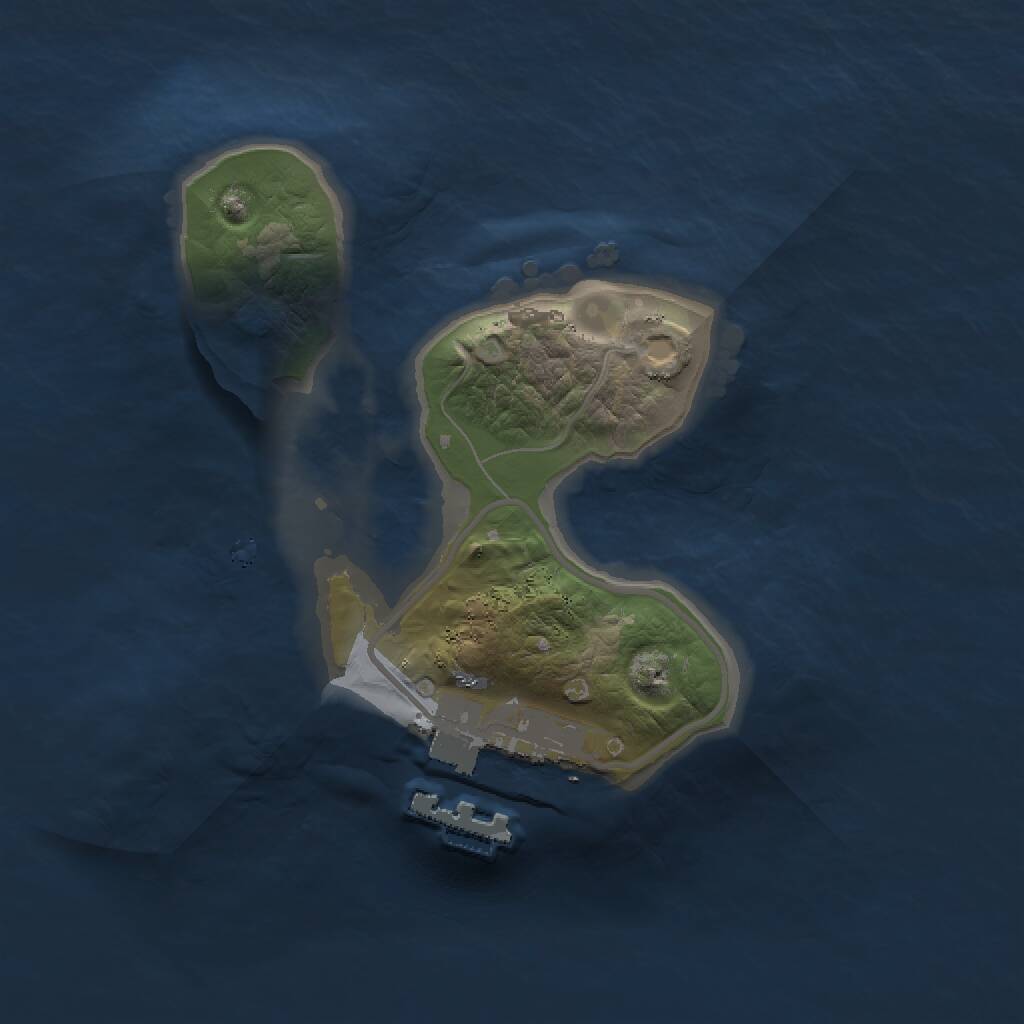 Rust Map: Procedural Map, Size: 1500, Seed: 2049434809, 2 Monuments