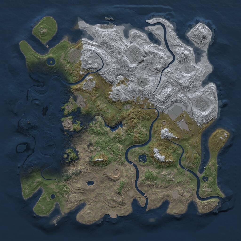Rust Map: Procedural Map, Size: 4250, Seed: 98729471, 16 Monuments