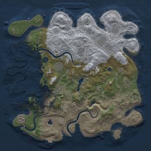 Thumbnail Rust Map: Procedural Map, Size: 4000, Seed: 969483649, 13 Monuments