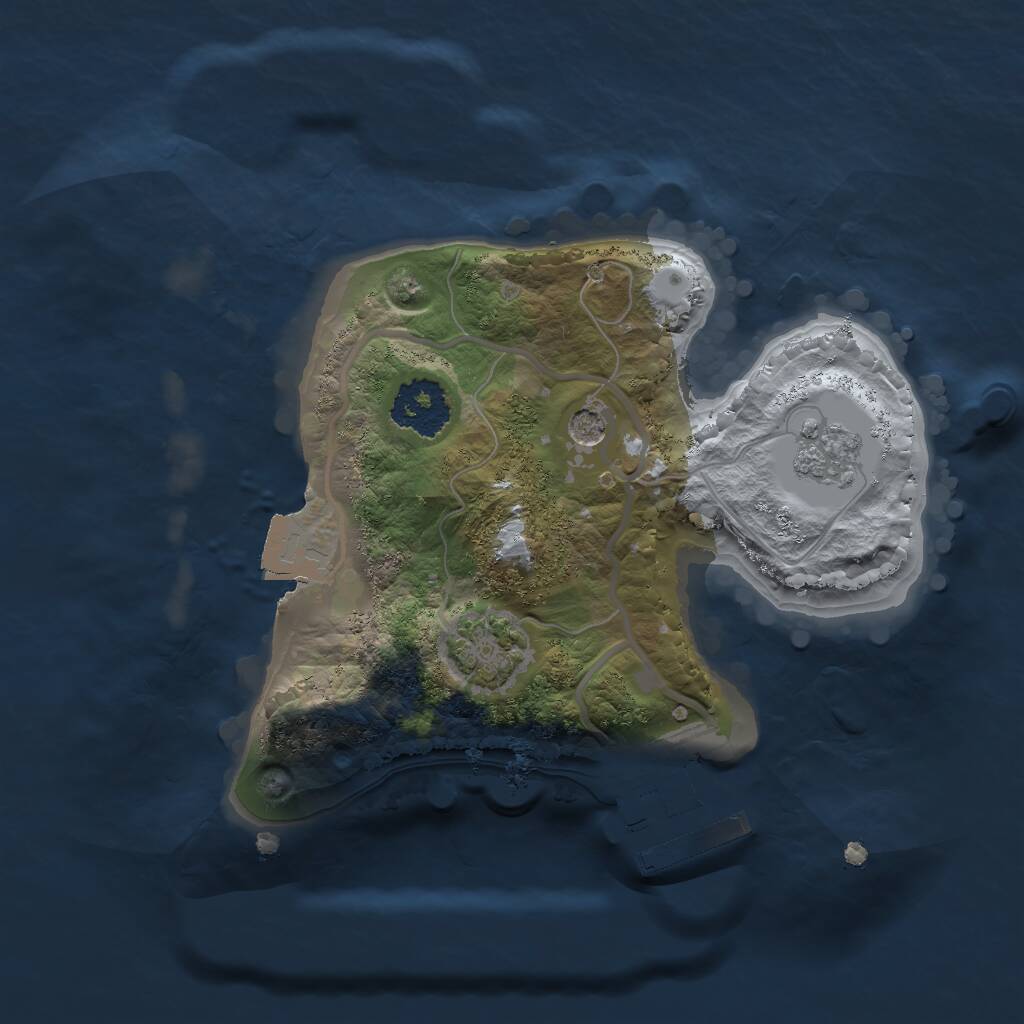 Rust Map: Procedural Map, Size: 1800, Seed: 1063011573, 5 Monuments