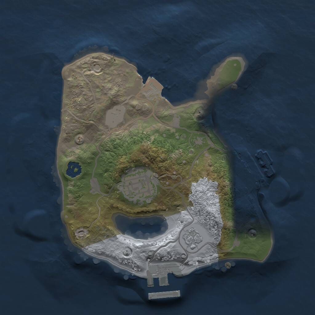 Rust Map: Procedural Map, Size: 2000, Seed: 7745856, 5 Monuments