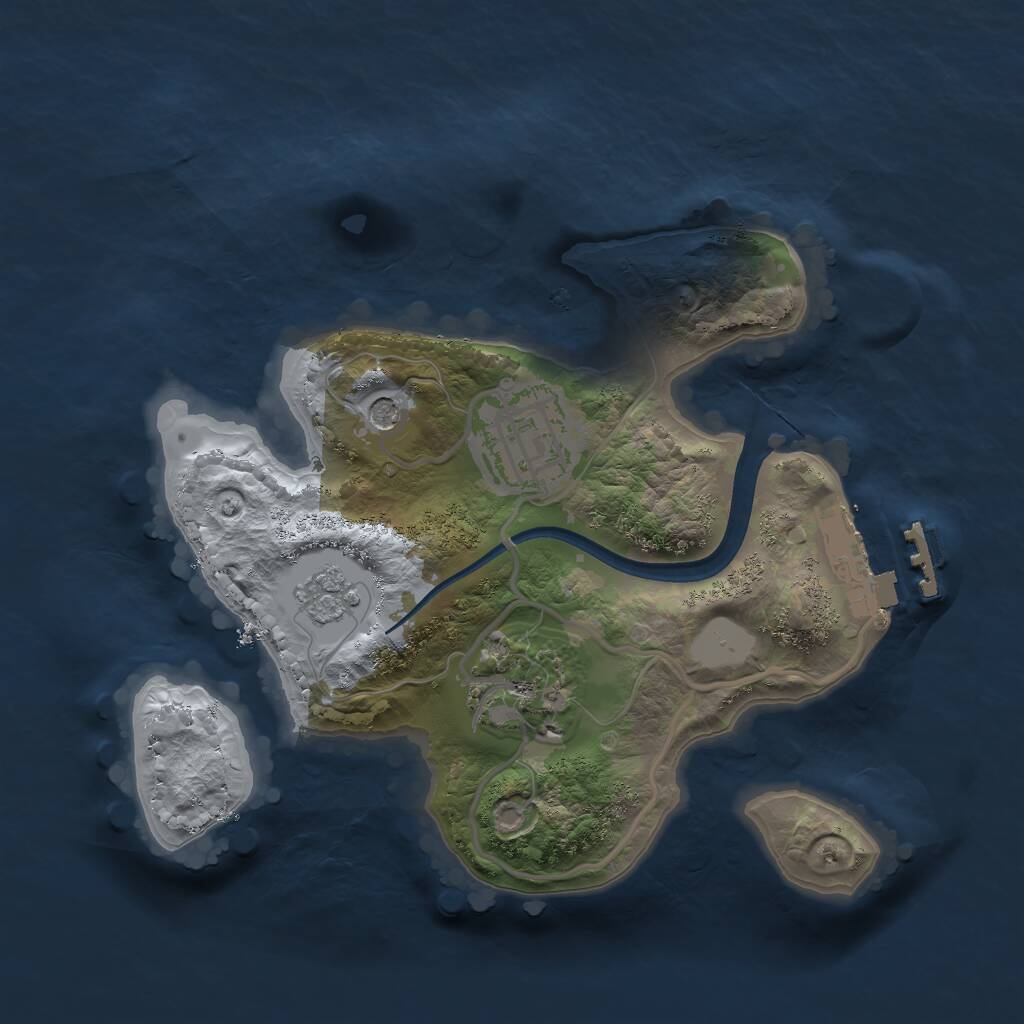 Rust Map: Procedural Map, Size: 2100, Seed: 467616393, 6 Monuments
