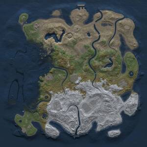 Thumbnail Rust Map: Procedural Map, Size: 4250, Seed: 147728189, 16 Monuments