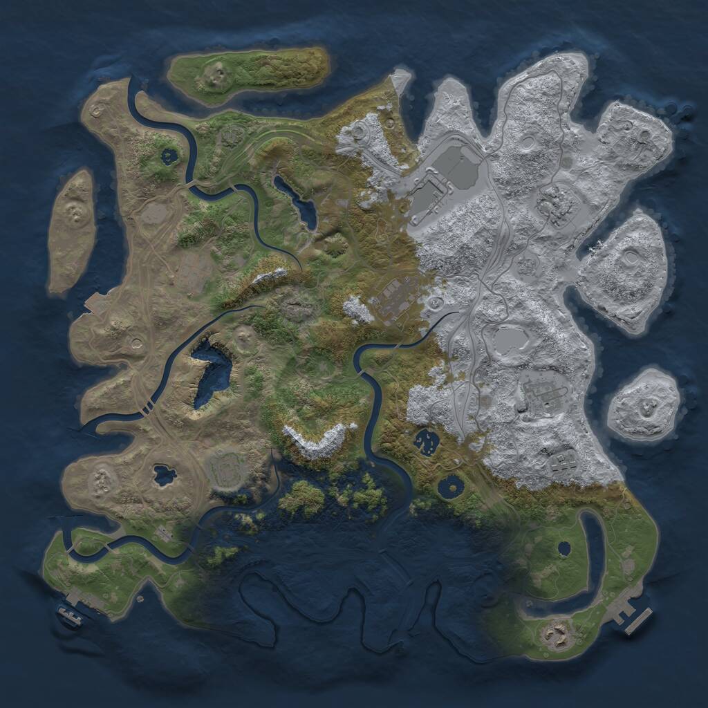 Rust Map: Procedural Map, Size: 4250, Seed: 14157627, 15 Monuments