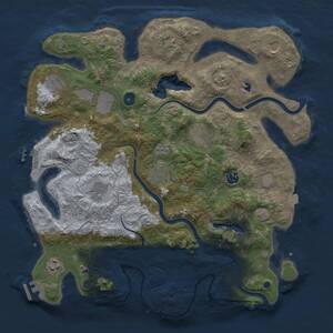 Thumbnail Rust Map: Procedural Map, Size: 4000, Seed: 658735, 16 Monuments