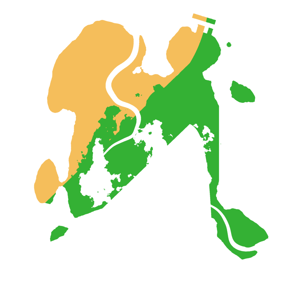 Biome Rust Map: Procedural Map, Size: 2500, Seed: 1980320225