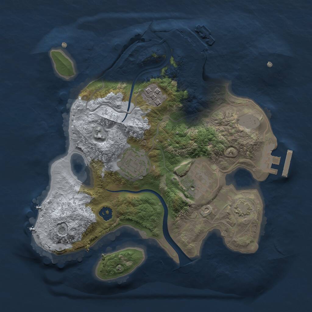 Rust Map: Procedural Map, Size: 2320, Seed: 45150649, 7 Monuments