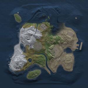 Thumbnail Rust Map: Procedural Map, Size: 2320, Seed: 45150649, 7 Monuments