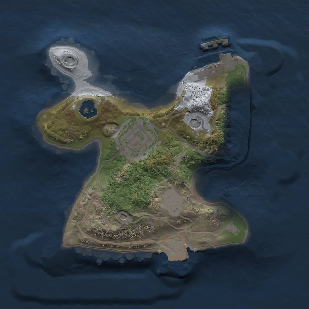 Rust Map: Procedural Map, Size: 1742, Seed: 402031688, 4 Monuments