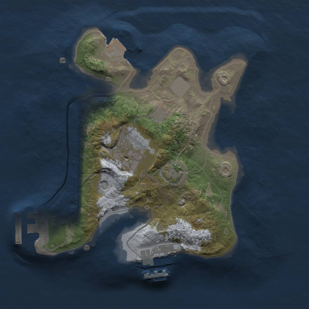 Rust Map: Procedural Map, Size: 2000, Seed: 824012314, 6 Monuments