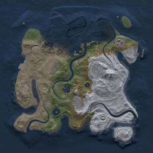 Thumbnail Rust Map: Procedural Map, Size: 3000, Seed: 4228793, 12 Monuments