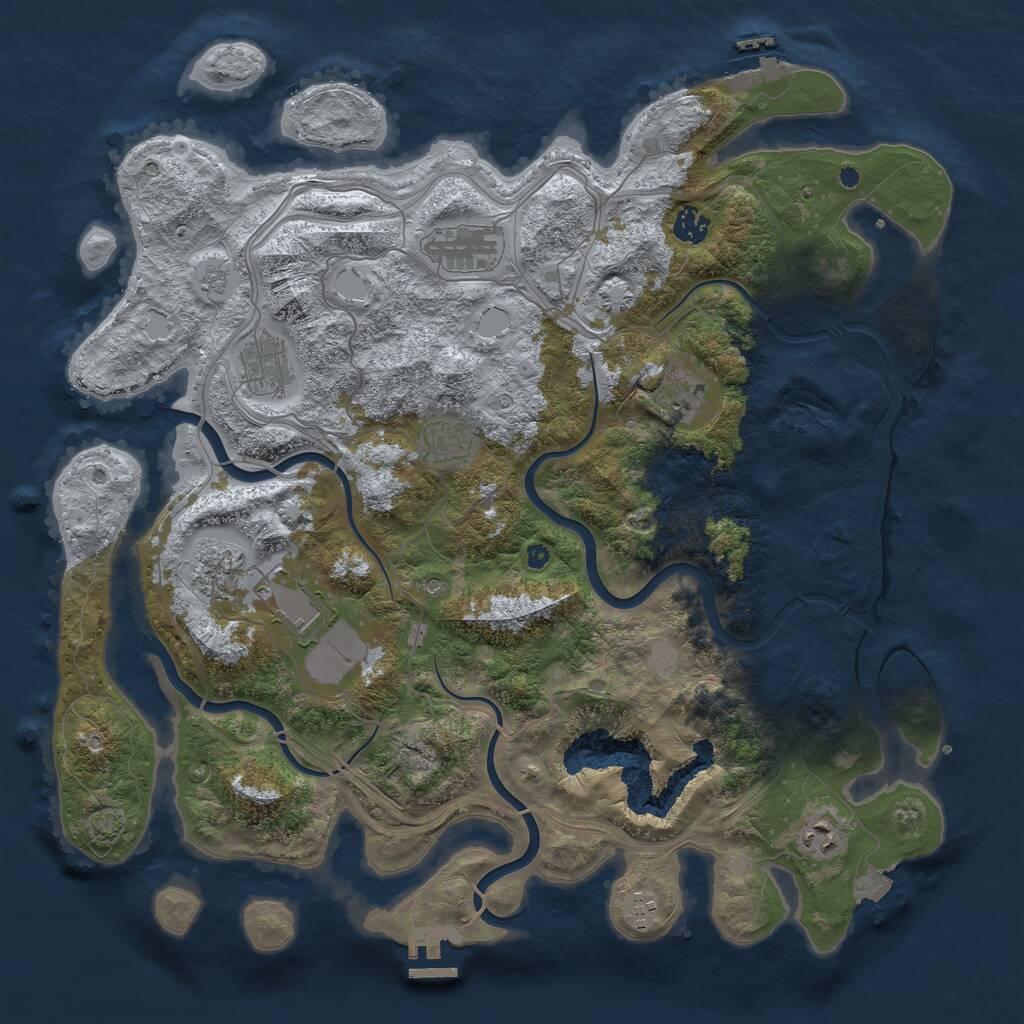 Rust Map: Procedural Map, Size: 4250, Seed: 1498602, 15 Monuments