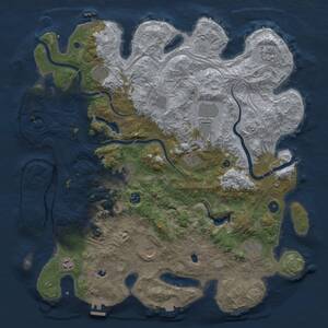 Thumbnail Rust Map: Procedural Map, Size: 4500, Seed: 66546, 17 Monuments