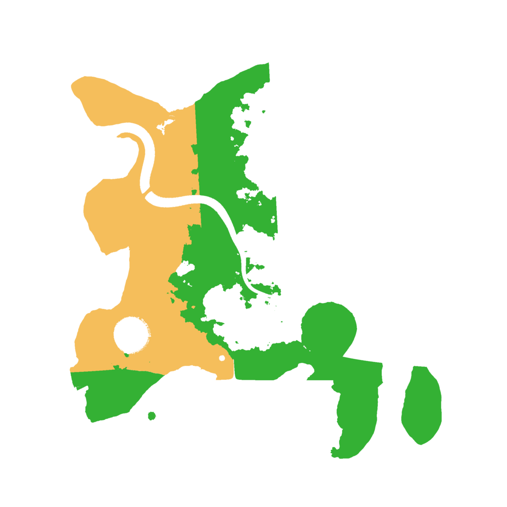 Biome Rust Map: Procedural Map, Size: 2500, Seed: 12654