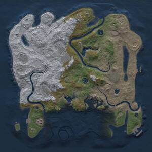 Thumbnail Rust Map: Procedural Map, Size: 4000, Seed: 716637059, 15 Monuments