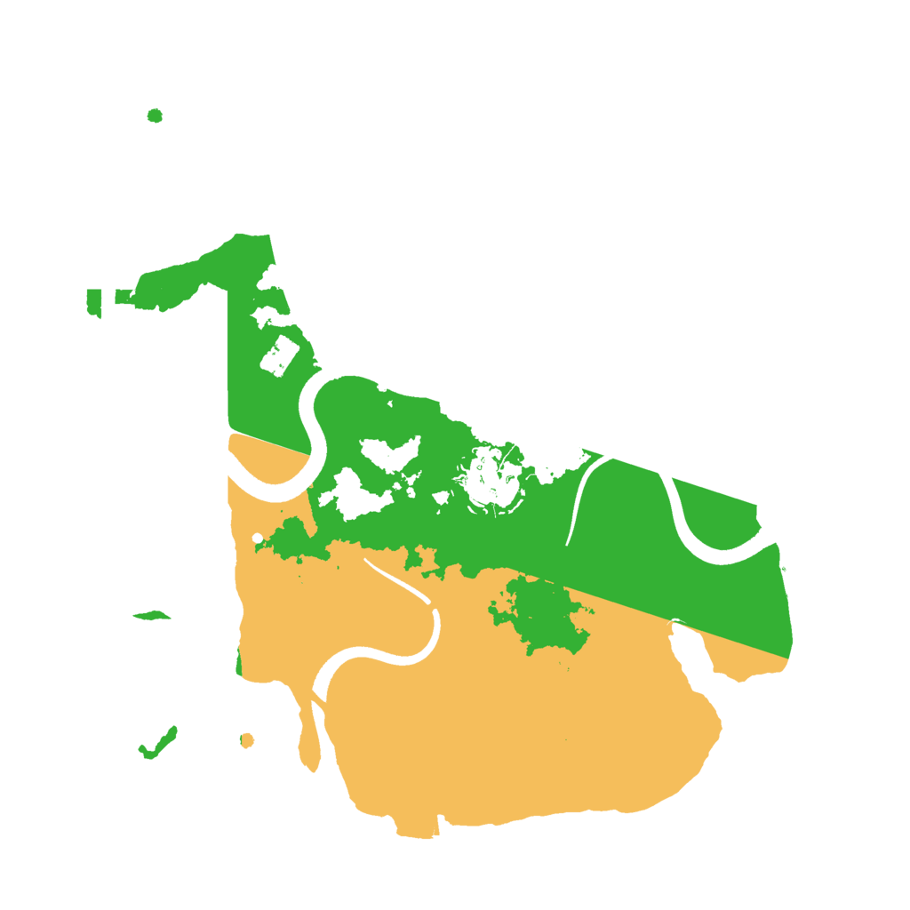 Biome Rust Map: Procedural Map, Size: 2500, Seed: 45543