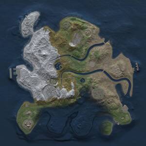 Thumbnail Rust Map: Procedural Map, Size: 3000, Seed: 42713, 12 Monuments
