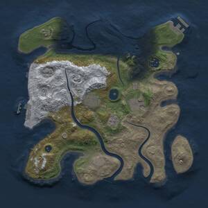Thumbnail Rust Map: Procedural Map, Size: 3000, Seed: 227127409, 9 Monuments