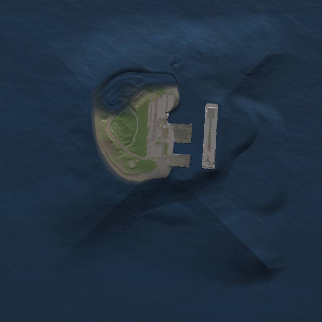 Rust Map: Procedural Map, Size: 1000, Seed: 1184955304, 2 Monuments