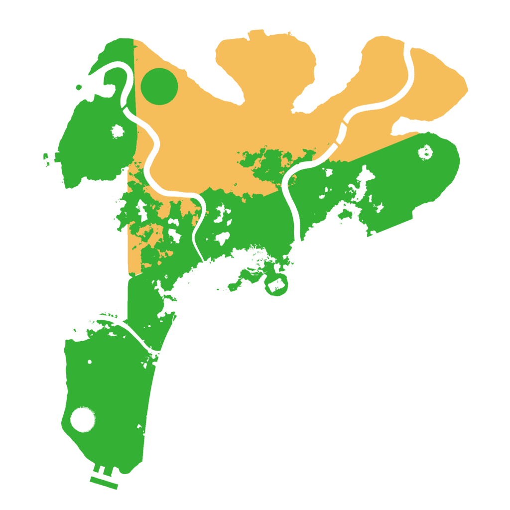 Biome Rust Map: Procedural Map, Size: 3650, Seed: 615561