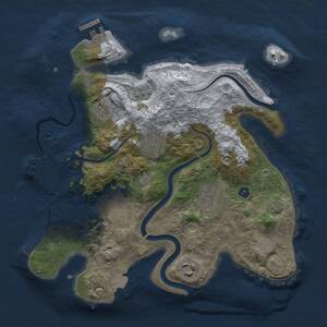Thumbnail Rust Map: Procedural Map, Size: 3000, Seed: 239927826, 11 Monuments