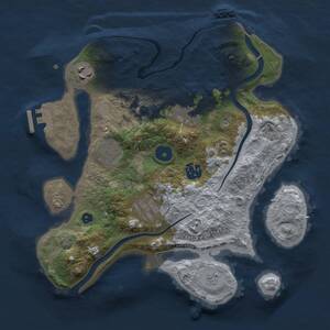Thumbnail Rust Map: Procedural Map, Size: 3000, Seed: 970290709, 12 Monuments