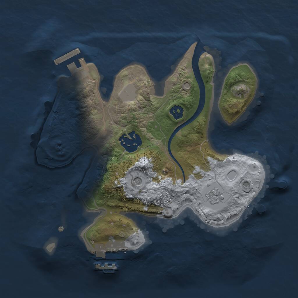 Rust Map: Procedural Map, Size: 2175, Seed: 267678, 6 Monuments