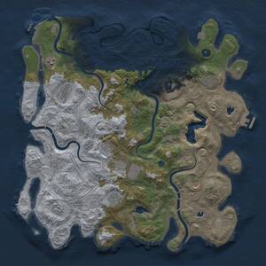Thumbnail Rust Map: Procedural Map, Size: 4500, Seed: 758778639, 16 Monuments