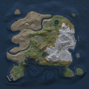 Thumbnail Rust Map: Procedural Map, Size: 3000, Seed: 1264799568, 10 Monuments