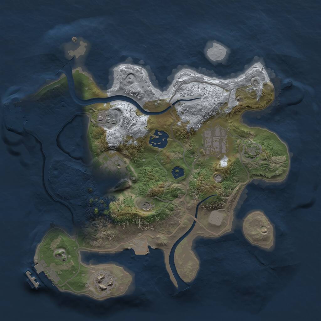 Rust Map: Procedural Map, Size: 2600, Seed: 10000, 10 Monuments