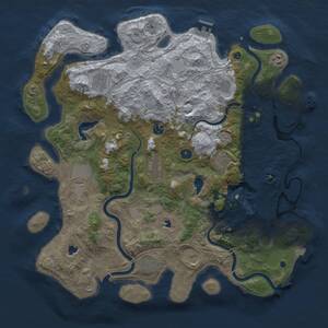 Thumbnail Rust Map: Procedural Map, Size: 4500, Seed: 2104608944, 16 Monuments