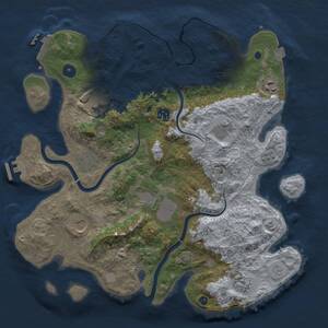 Thumbnail Rust Map: Procedural Map, Size: 3750, Seed: 96322, 15 Monuments