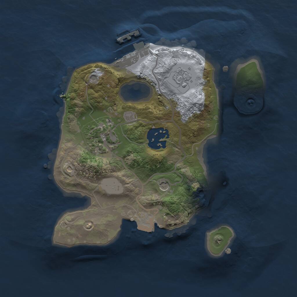 Rust Map: Procedural Map, Size: 2000, Seed: 785854677, 6 Monuments