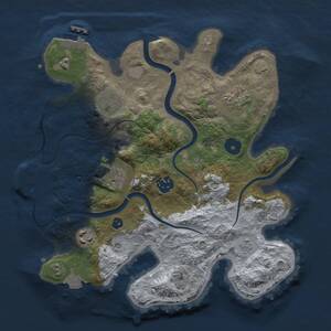 Thumbnail Rust Map: Procedural Map, Size: 3000, Seed: 2021334417, 12 Monuments
