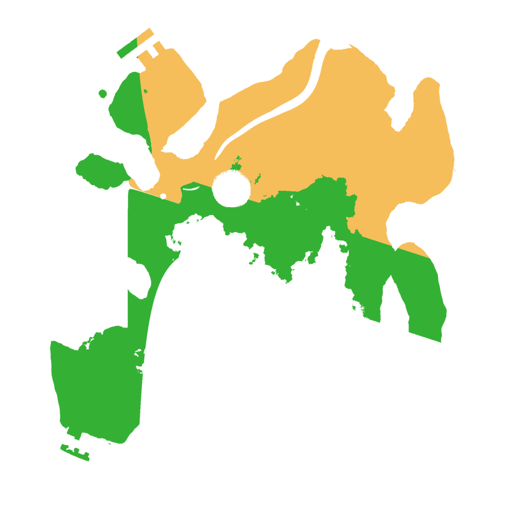 Biome Rust Map: Procedural Map, Size: 2500, Seed: 25684