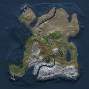 Thumbnail Rust Map: Procedural Map, Size: 2500, Seed: 25684, 9 Monuments